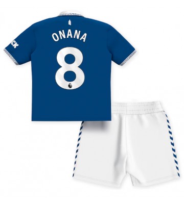Everton Amadou Onana #8 Hemmakläder Barn 2023-24 Kortärmad (+ Korta byxor)